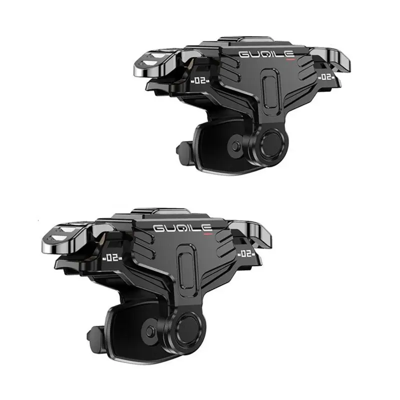 Gt02 Joystick de Tiro Móvel, Game Trigger, Compatível para Pubg Aim, Controlador de Botão de Tiro, Gamepad para iPhone, Android, 2PCs