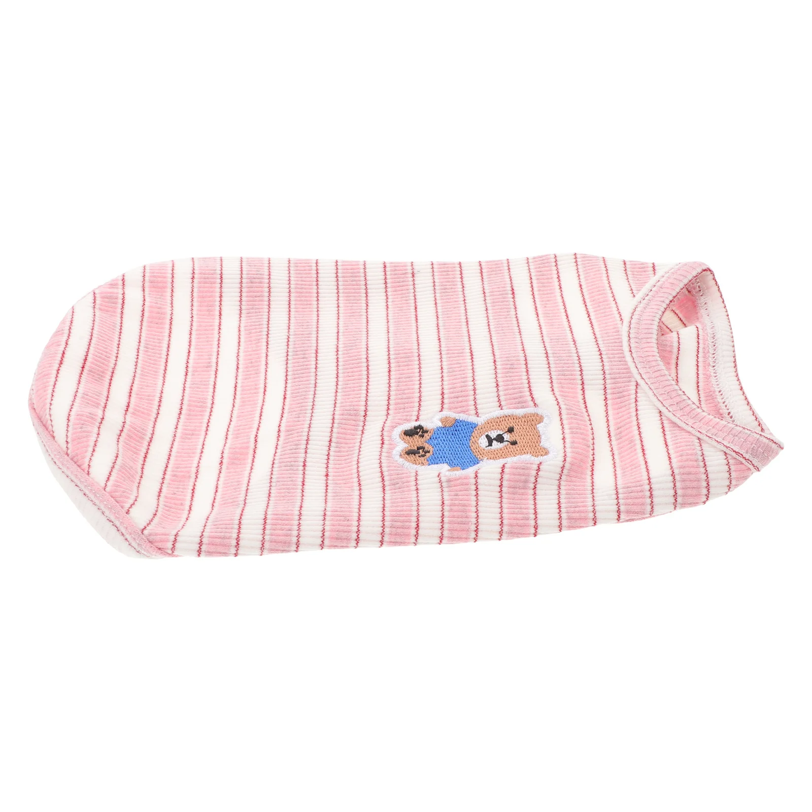 

Striped Dog Vest Sleeveless Breathable Cotton Puppy Outfit for Small Dogs - Pet Walking Vest Shirt for Daily Wear Size S