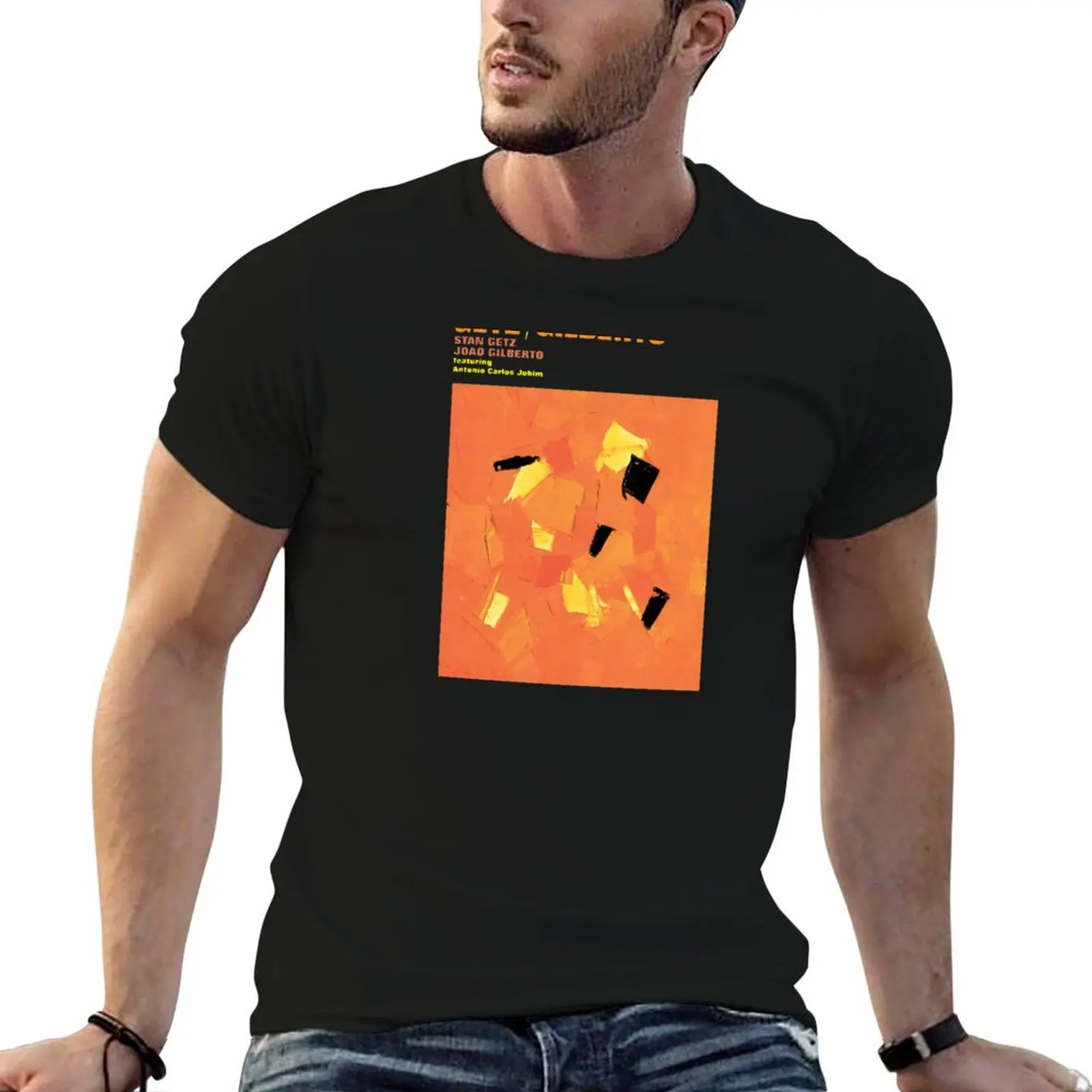 Stan Getz & Joao Gilberto Featuring Antonio Carlos Jobim T-Shirt Big and Tall Casual T-Shirt