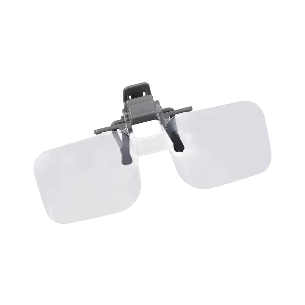 2X Magnification Head-mounted Magnifier Detachable Acrylic Optical Lens Clip-on Magnifying Glass Multifunctional Comfortable
