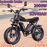 Electric Bicycle 2000W Dual Motor Drive 52V40Ah Dual Battery Off-road Motorcycle Ebike All-terrain 20*4.0 Fat Tire Electric Bike