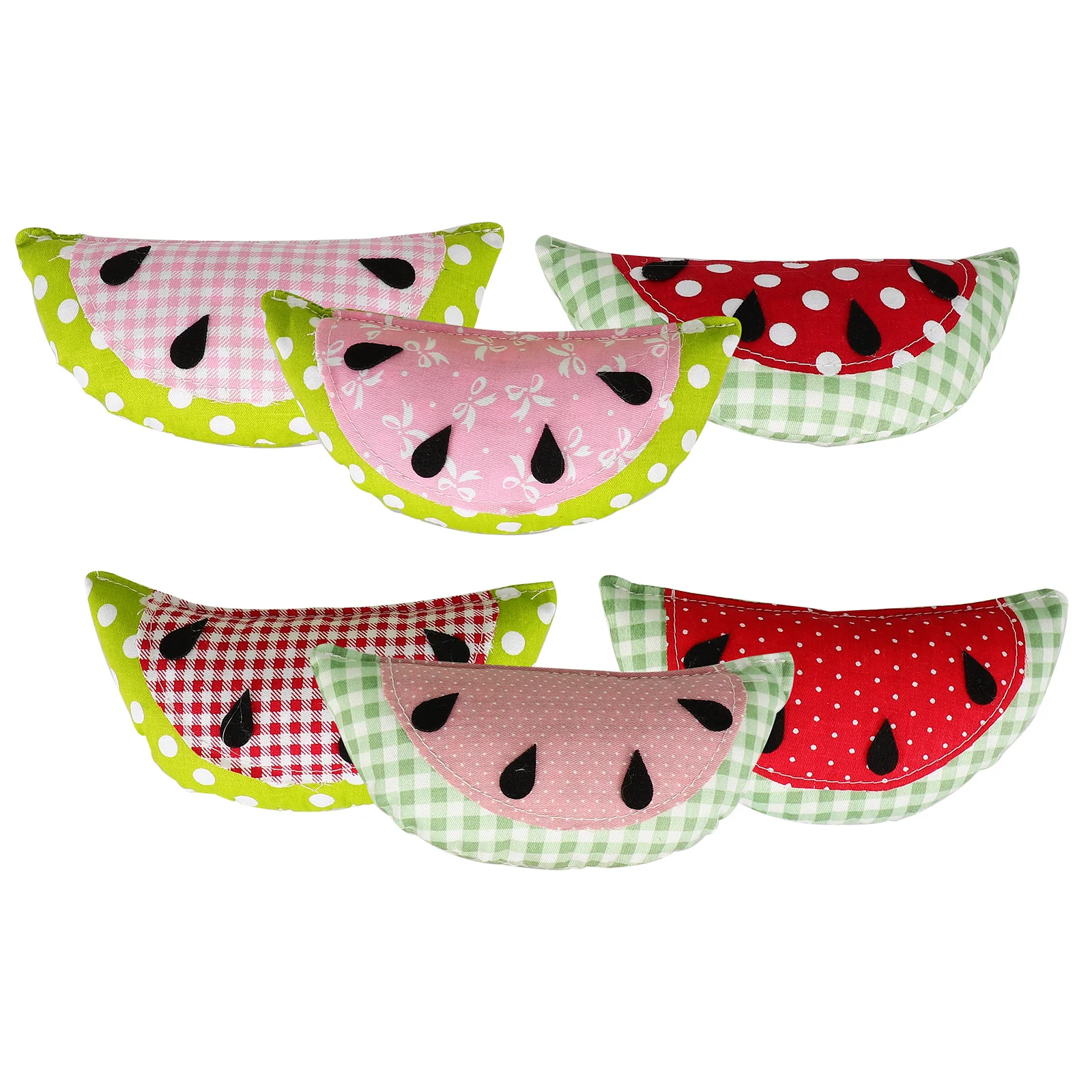 

6pcs Fabric Watermelon Artificial Fruit Decor Lifelike Fake Tiered Tray Centerpiece Summer Home Party Decoration Kitchen Bar