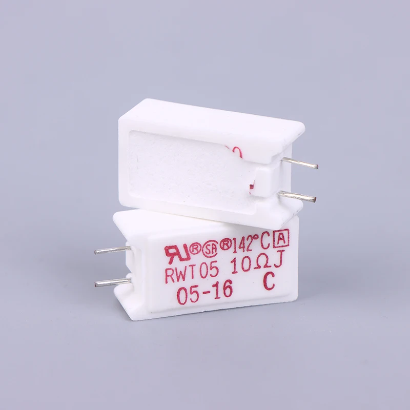 Resistência 2PC com proteção de temperatura RWT05 6,8ΩJ 142 ℃   Resistor 5W 6,8 Ohm