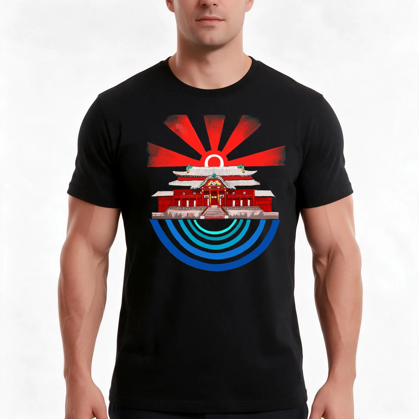 Shuri Castle Naha Okinawa T-Shirt Summer Casual Cotton Tee Oversized Streetwear Tops Vintage Graphic Print Unisex Men Women