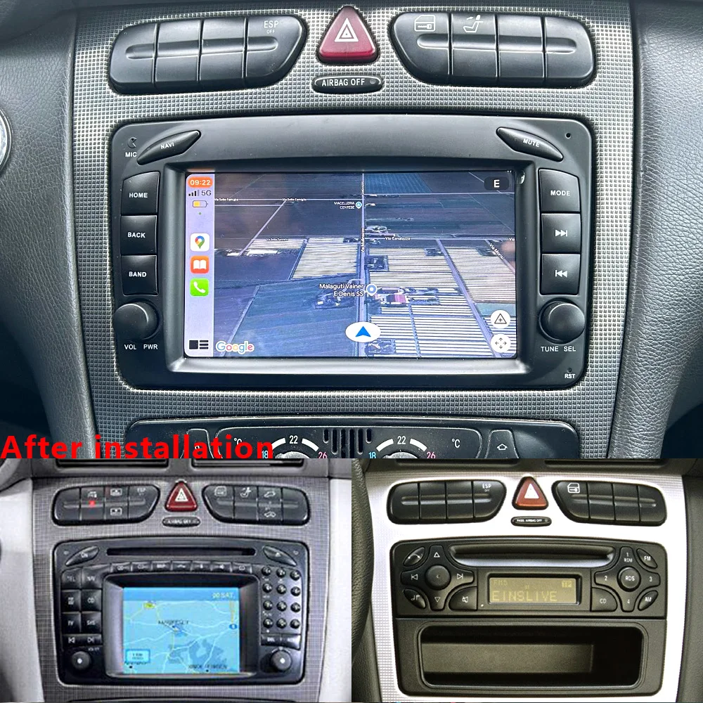 

CHSTEK Android 13 Car Radio For Mercedes Benz CLK W203 W209 W463 W168 W208 Viano Vito Multimedia Carplay Player GPS WIFI 4G RDS