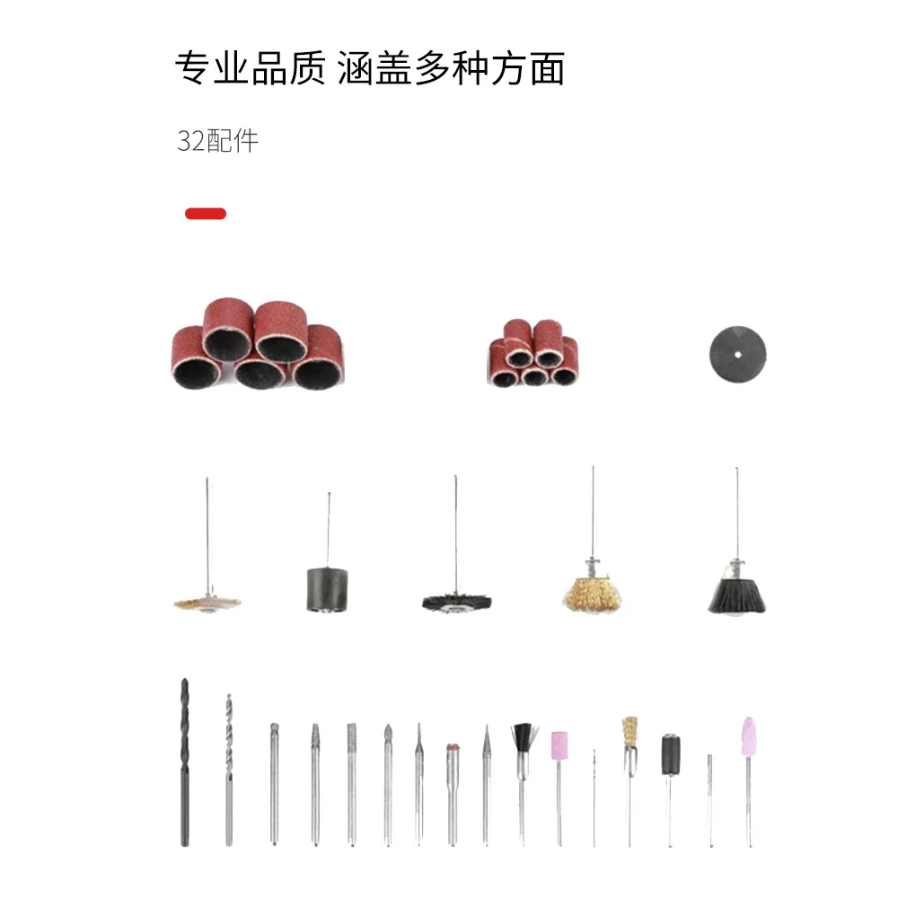 Mini Electric Grinder Accessories Wood Box Set Cutting Polishing Grinding Bits