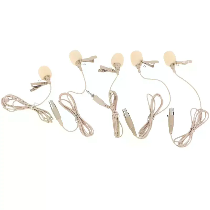 Microphone 80-20KHZ ZL-F1720 S/A/B/C/D Beige Lapel Clip Mic With 2pcs Cover Microphone Replace Accessories