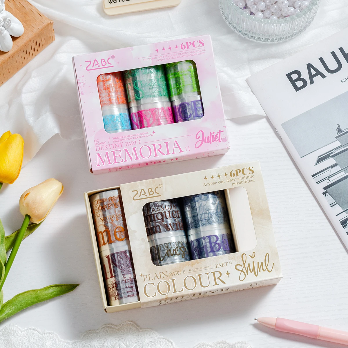 

6 рулонов/коробка, креативная ретро-наклейка из английской серии, подходит для украшения брошюр своими руками и подарочной коробки, модная красивая