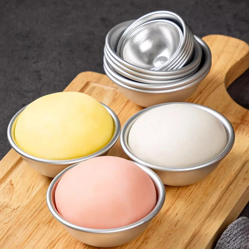 Practical Dessert Bomb Mold Pan Tin Baking Cake Pastry Mould Snowball Mochi Mold 3D Aluminum Ball