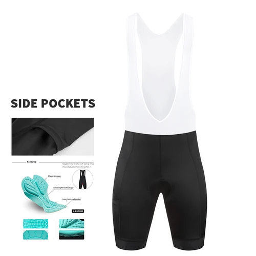 Imagen 2 del producto 2023 pantalones cortos con pechera para bicicleta de alta calidad con proceso de cuatro agujas y seis hilos, pantalones cortos con pechera de Gel para ciclismo, pantalones cortos con pechera para ciclismo