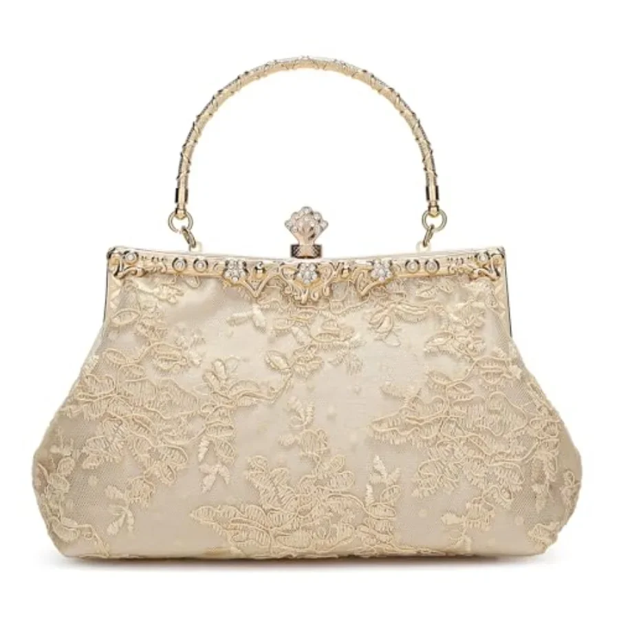 

1920s Vintage Purse Embroidery Lace Floral Clutch Purse for Women Formal Evening Bag Handbag Wedding Bag