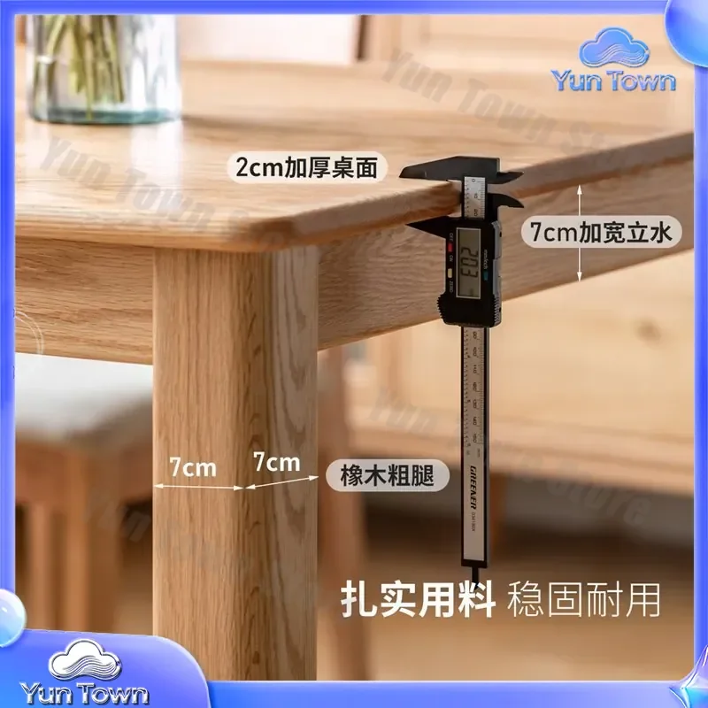 Solid Wood Dining Table for Small Apartment Restaurant Modern Simple Log Table for Eating Household