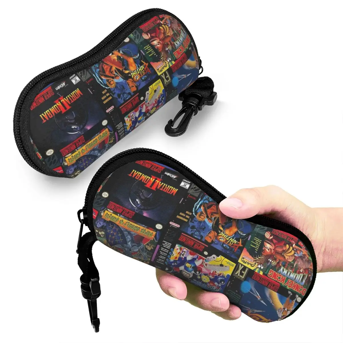 

Retro Gaming Boxes Shell Glasses Case Portable Sunglasses Box Women Men Soft Eyeglass Bag Pouch