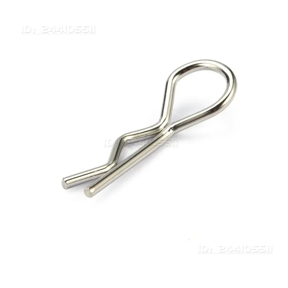 20/50PCS Metal R-type Cotter Pins R RC Body Car Shell Clips Buckles Wave Latch Bolt Model Accessories Truck Buggy Spare Part Toy