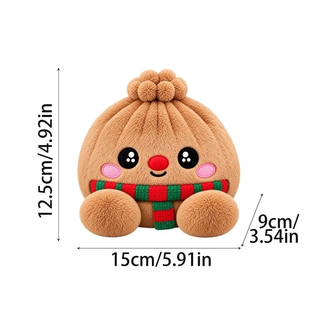 New Soft Christmas Dumpling Squishy Snowflake Pattern Squeezy Stress Relief Steamer Basket Box Bowknot Decor