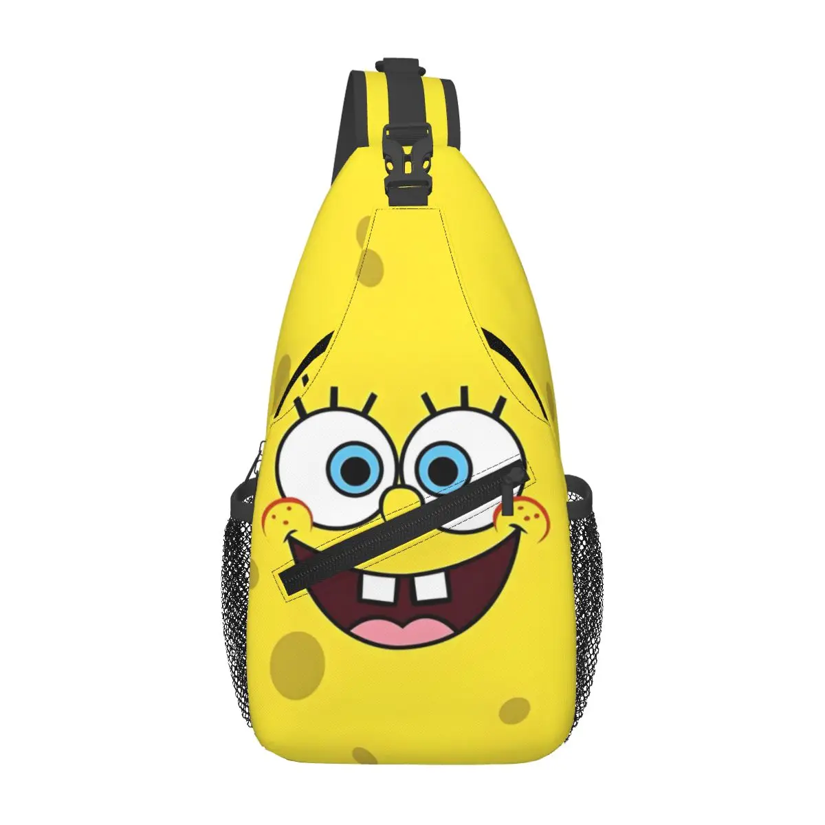

Custom SpongeBobed Backpack Animated Comedy For Traveling Hiking Bags Shoulder Crossbody Chest Backpack Sling Crossbody Backpack
