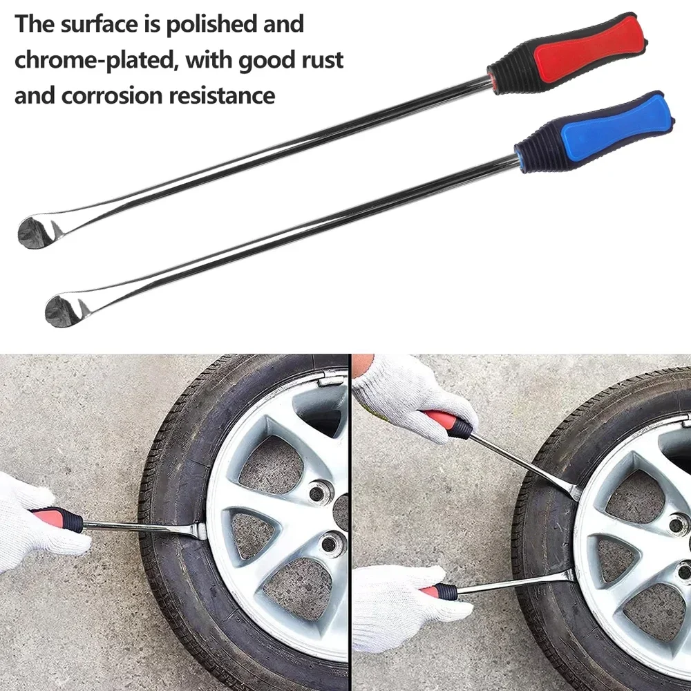 Car Tire Pry Bar Rim Protector Kit Multifunctional Wheel Tire Repair Tools Auto Motorcycle Bicycle Tire Changing Levers Crowbar