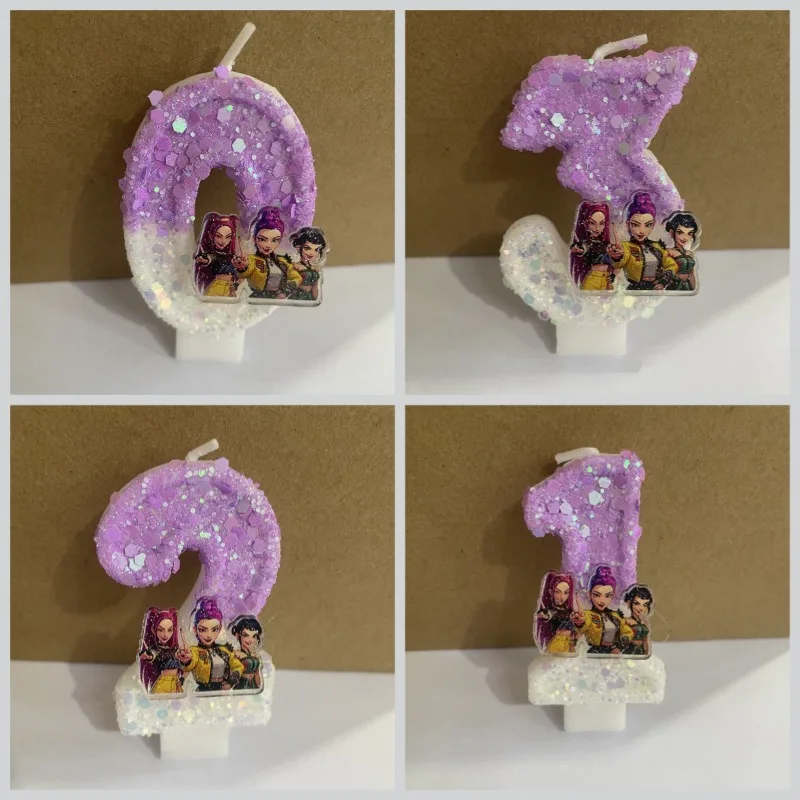 CartoonCharacter ThemedCandle 0-9 Number CandleCute 3D KawaiiStitch Cartoon Character Party CakePlug-in Birthday Cake Decoration