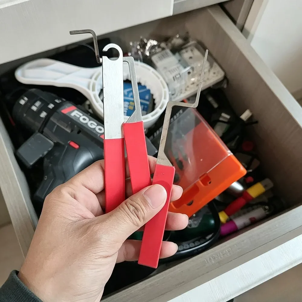 Hot Sell 3PCS Professional Window Opener Repair Tool Set For Broken Lock Handle & Stuck Window Latch, Durable Steel For