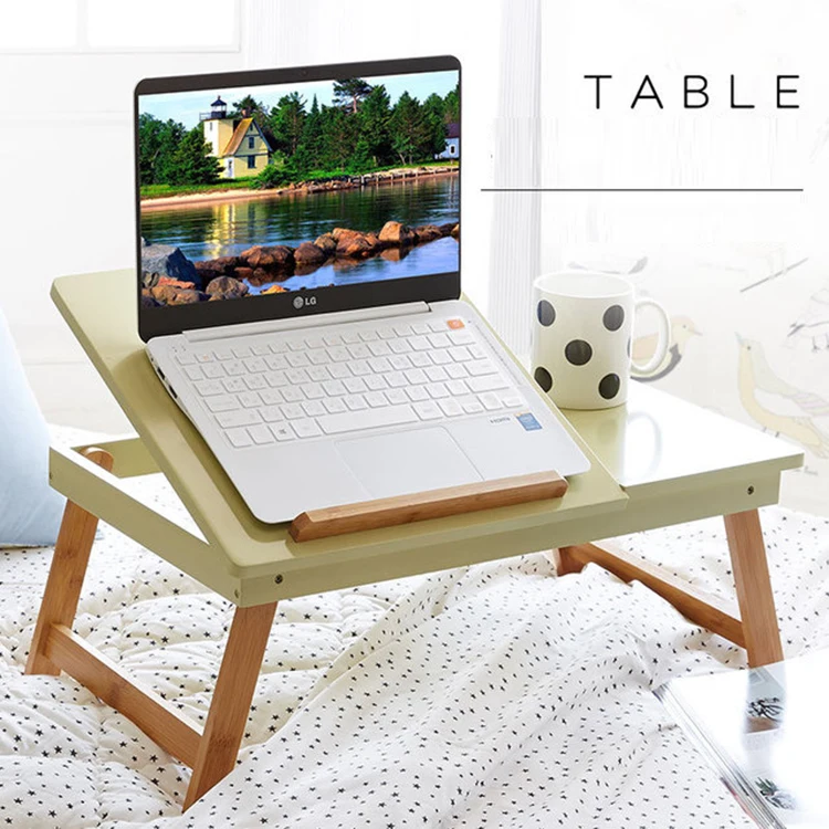 Adjustable Height Small Laptop Desk with Drawer Portable Folding Student Learning Table for Home &