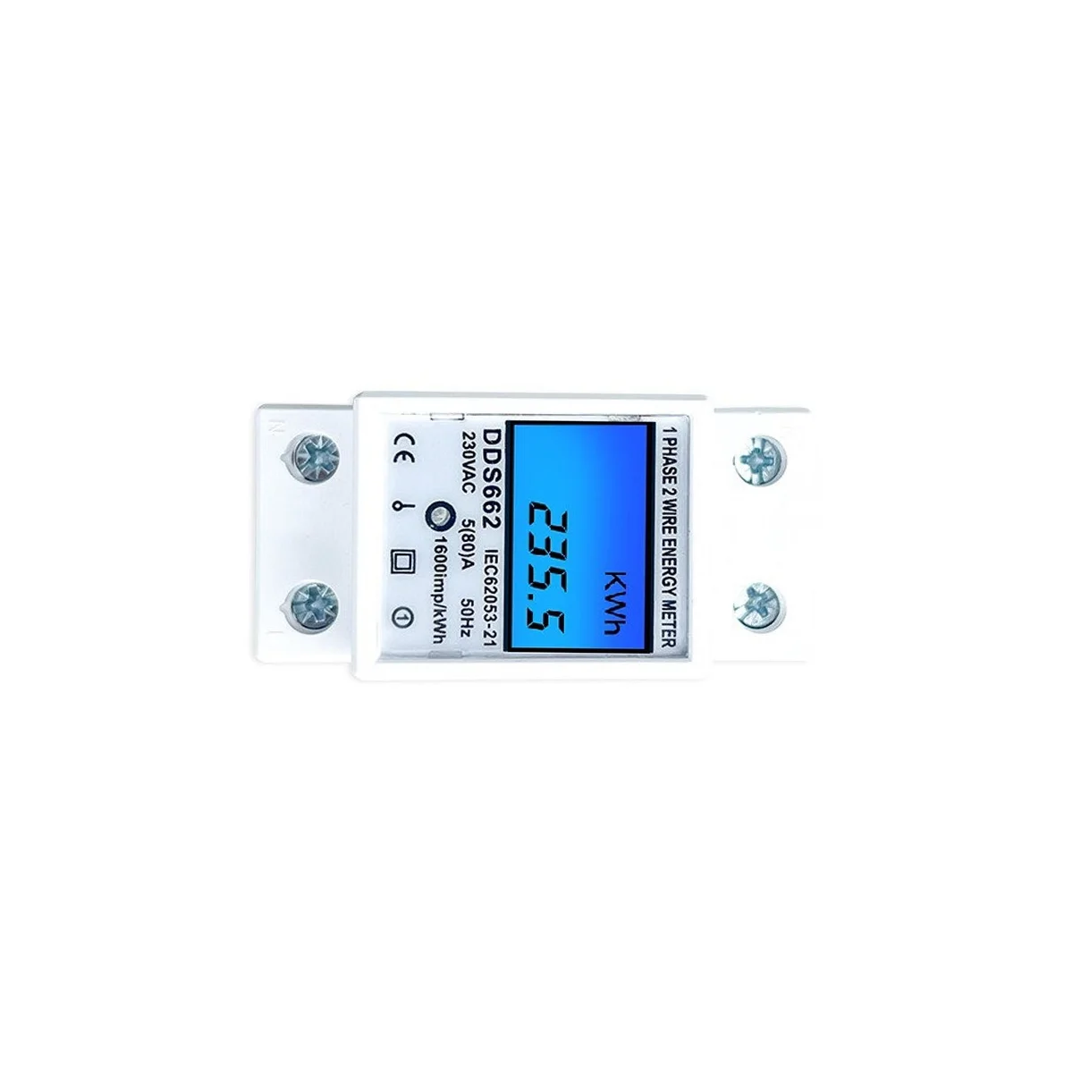 딘 레일 디지털 단상 리셋 제로 에너지 계량기, AC 220V Kwh 전압 전류 전력 소비 계량기 B