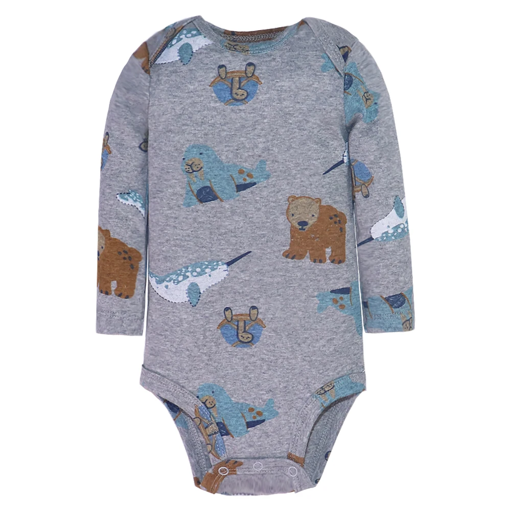 Newborn 5Pieces/Lot Baby Romper Cartoon Whale Print 100% Cotton Girl Boy 0-24M Cute Baby Clothes Infant Bebe Jumpsuits