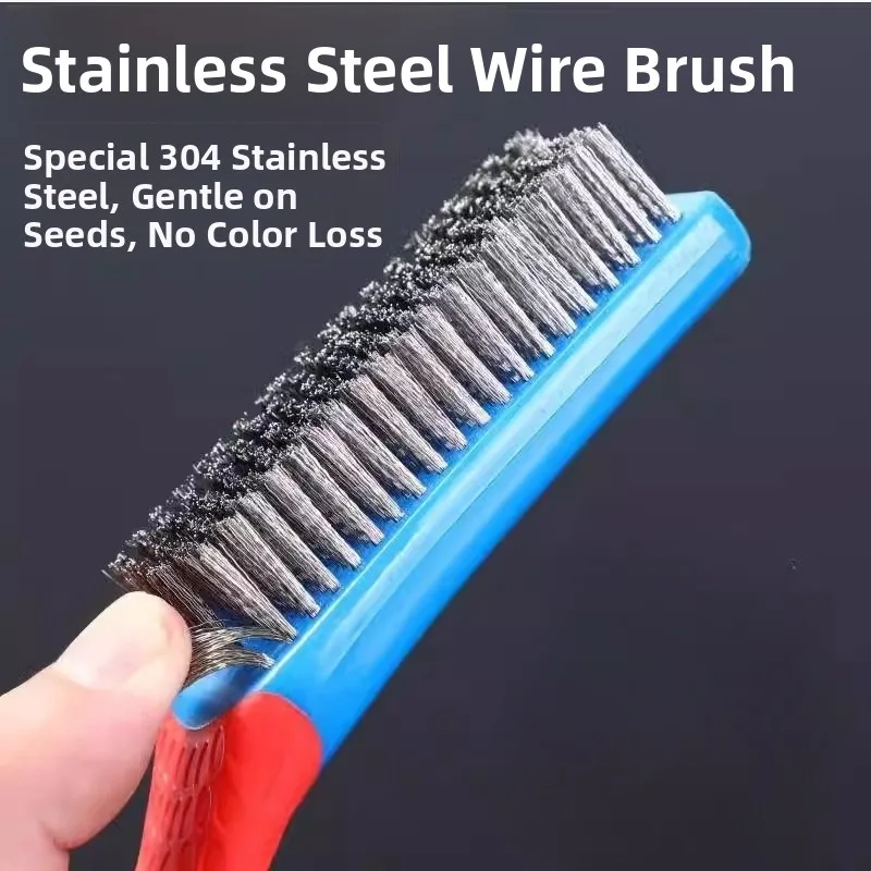 

Stainless Steel Wire Brush Home Use Pork Lard Cleaning Tool Coarse Grinding Non-Fading Kitchen Use Brush