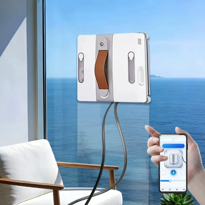 Airo Auto Window Cleaning Robot Automatic Glass Cleaner with 2 Rotating Brushes 4-Way Water Spray for Home Windows Auto Water