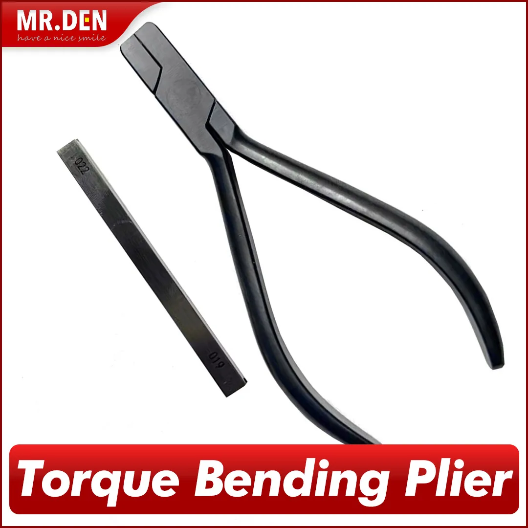 Dental Torque Bending Pliers Twin Heads Black Gold Steel Material Double Headed Wire Torque Plier Orthodontic Pliers Instrument