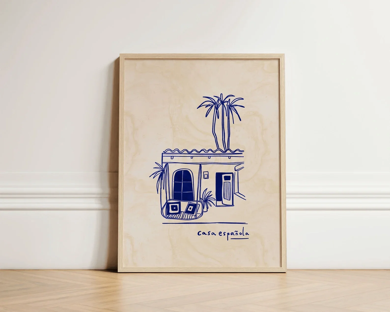 Casa Espanol Print, Ink Bleed Style, Spanish Retro Wall Art Spain House Summer Aesthetic Decor Gallery Wall Home Inspo Unfram