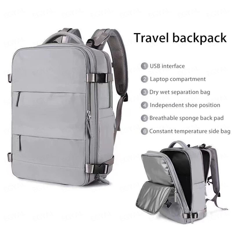 

Business Backpack with USB charging port 15.6 16 Inch luggage Laptop Backpack Large Capacity computer backpack, hiking bag