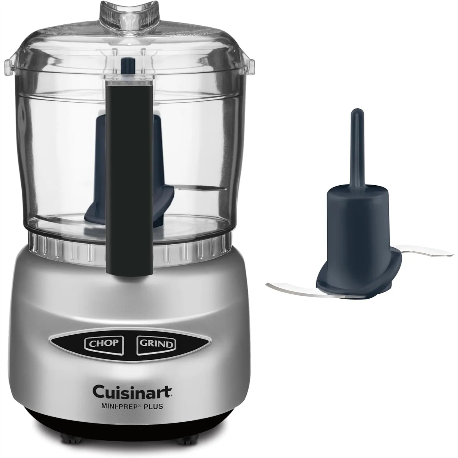 

Mini Food Processor 24-Ounce Chopper for Herbs, Vegetables, Hard Cheese, Reversible Stainless Steel Blade, Dishwasher Safe Bowl