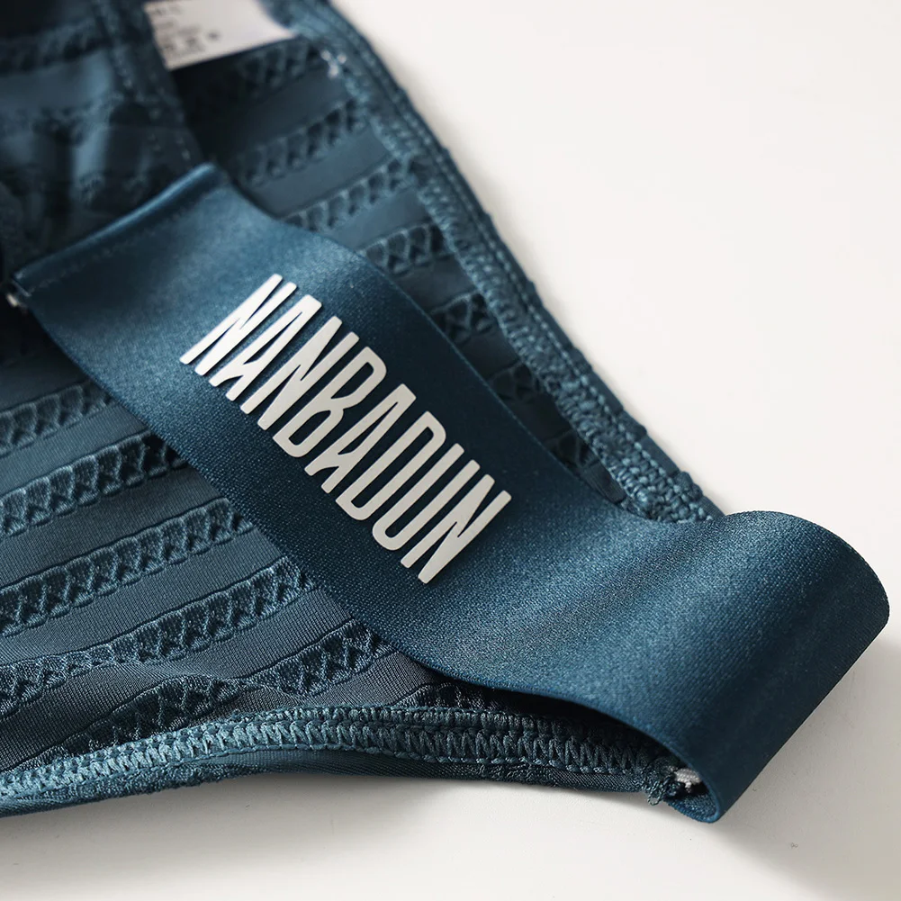 Men Silk Mesh Stripe Brief Couple Life Underwear Sissy Large Pouch Japanese Thongs Translucent Low Rise Extreme Men's Panties