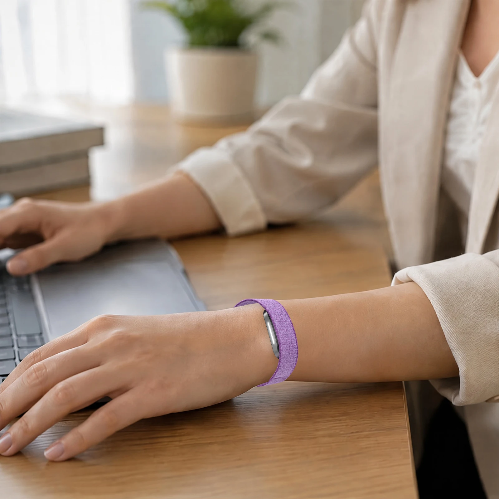Adjustable Nylon Wristband for Hume Band 2.0 Braided Woven Sweat-wicking Quick-dry Soft Fabric Sleep Tracking