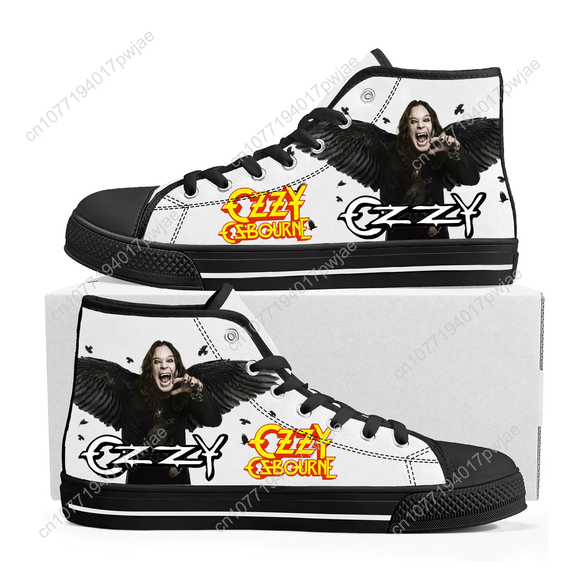 

Ozzy Osbourne Rock Band High Top Sneakers Fashion Mens Womens Lightweight Canvas Sneaker Ghana Hiking Casual Custom Shoes