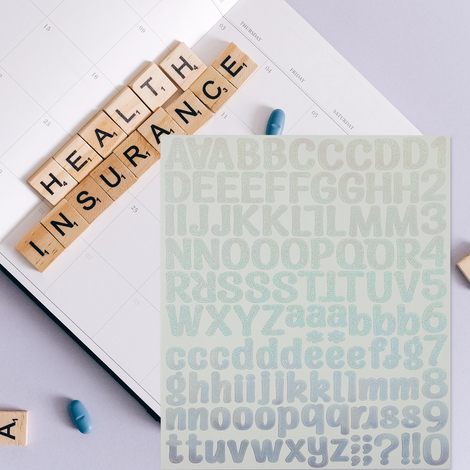 

Letter Stickers 10 Sheets Vinyl Alphabet Self Adhesive Paper Decals Waterproof diy Supplies Shiny Number Folder Labels