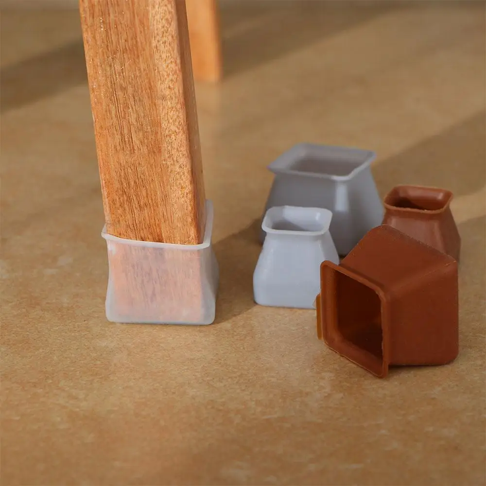 Square Home Decor Floor Protectors Non-slip Chair Leg Caps Furniture Legs Protectors Feet Pads Table Feet Cover