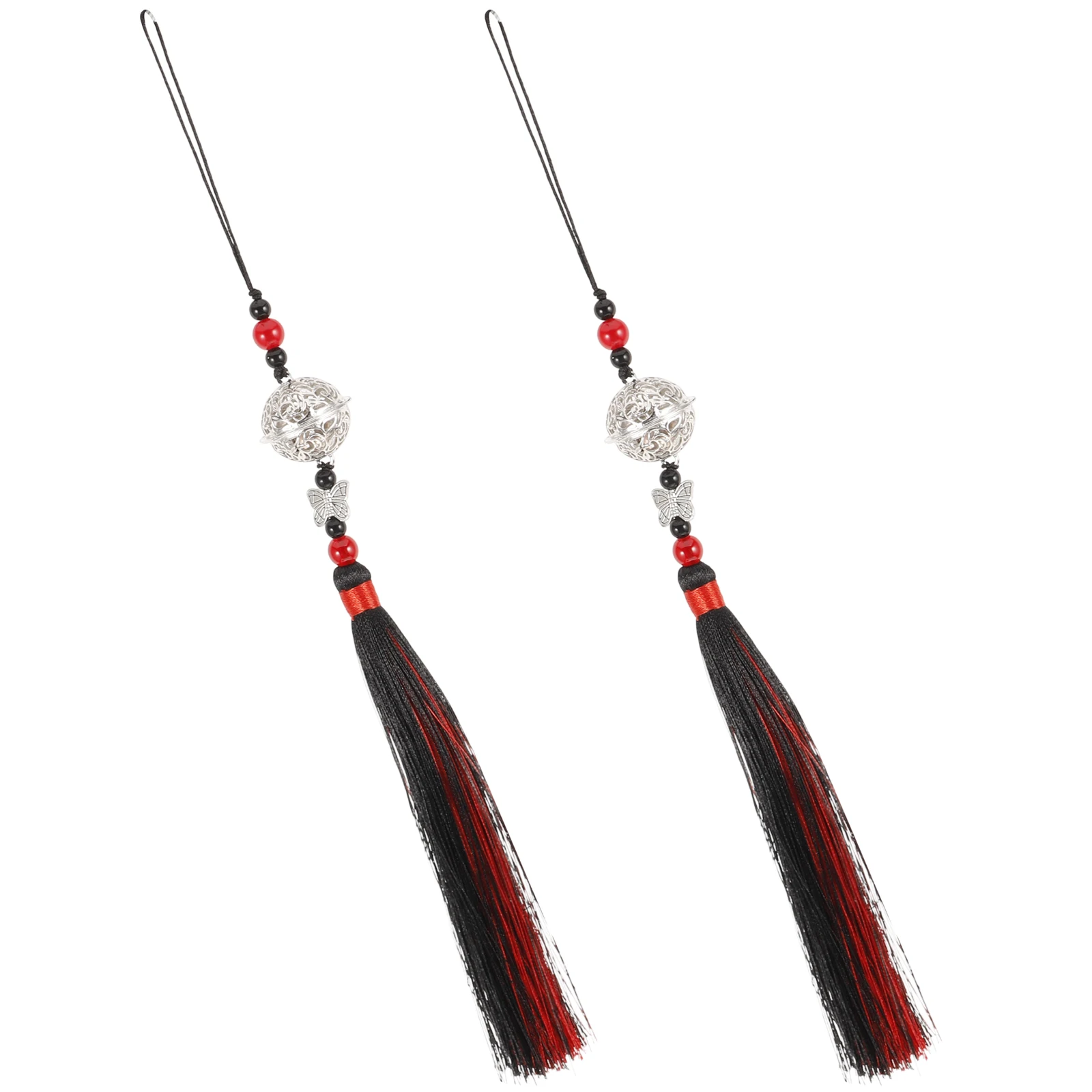 

2Pcs Ancient China Tassel Pendant Handmade Traditional Waist Ornament for Cosplay Ceremony Party Decor Bag Car Hanging Ornament