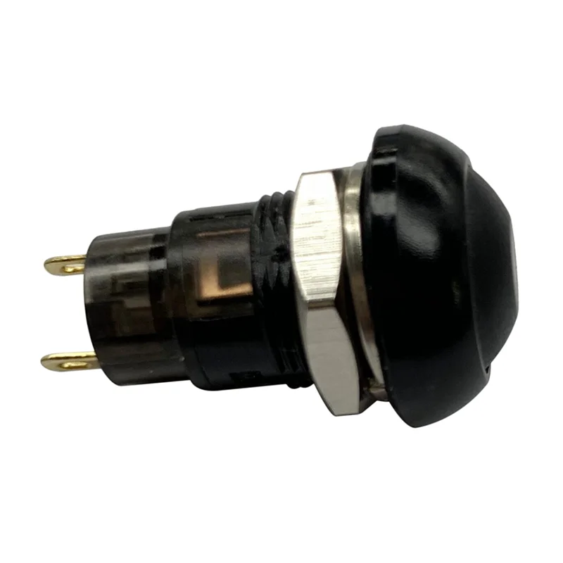 Y51A-4X مفتاح ضغط على الخروج مقاوم للماء 12 مم SPST 2A IP67، أسود