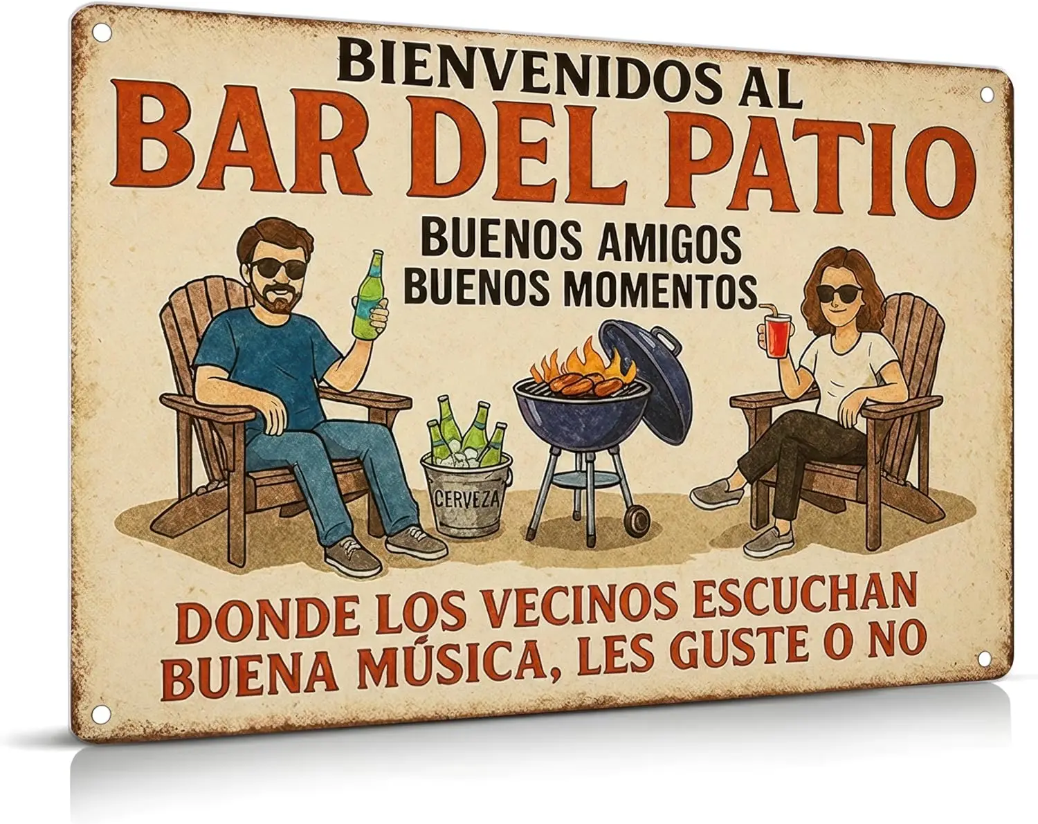 Funny Metal Sign Vintage Patio Bar Tin Signs Picnic And Camping Poster For Home Pub Coffee Shop Kitchen Wall Decor, 8X12 Inch