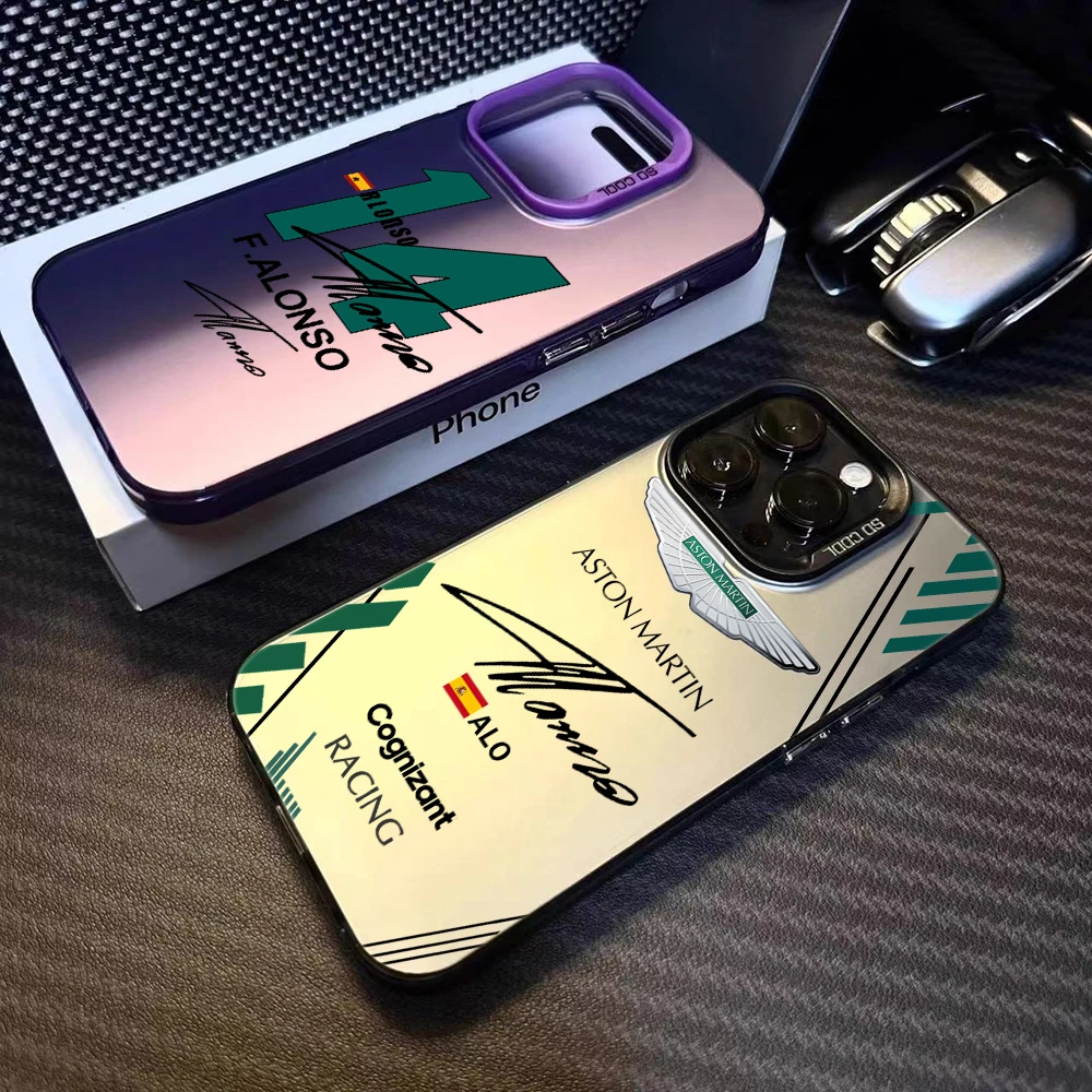 Capa de Celular Antichoque Fosca para iPhone 17 16e 16 15 14 13 12 11 mini Pro Max X XR XSMAX 8 7 Air Plus F1 Fórmula 1