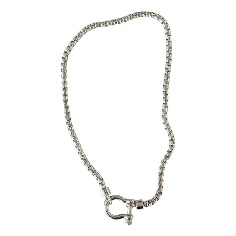 Multipurpose Stainless Steel Necklace Fashion Accessory with Carabiner Designs for Trendy Commute and Adventures