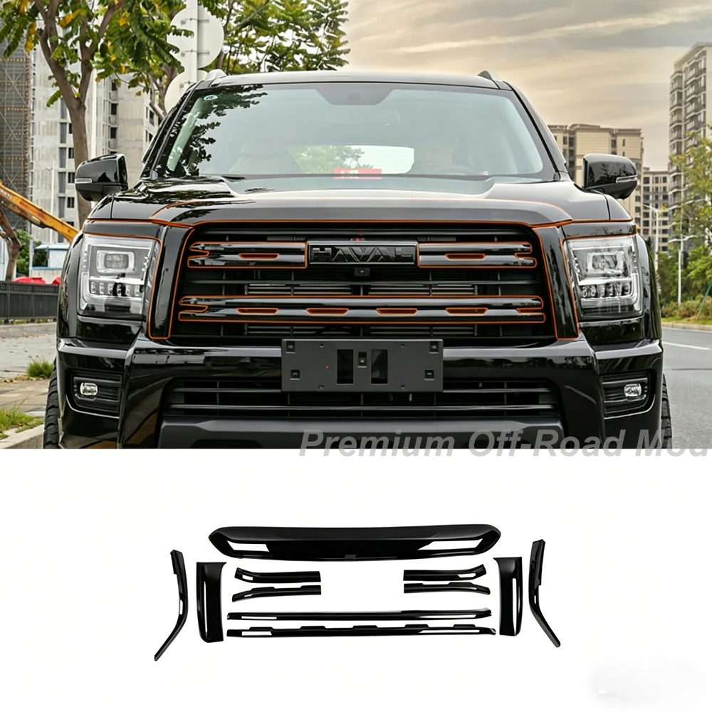 Applicable for 2023-2025 New Haval H5 Body Kit Black Warrior Front Grille and Window Trim Black Modification Parts