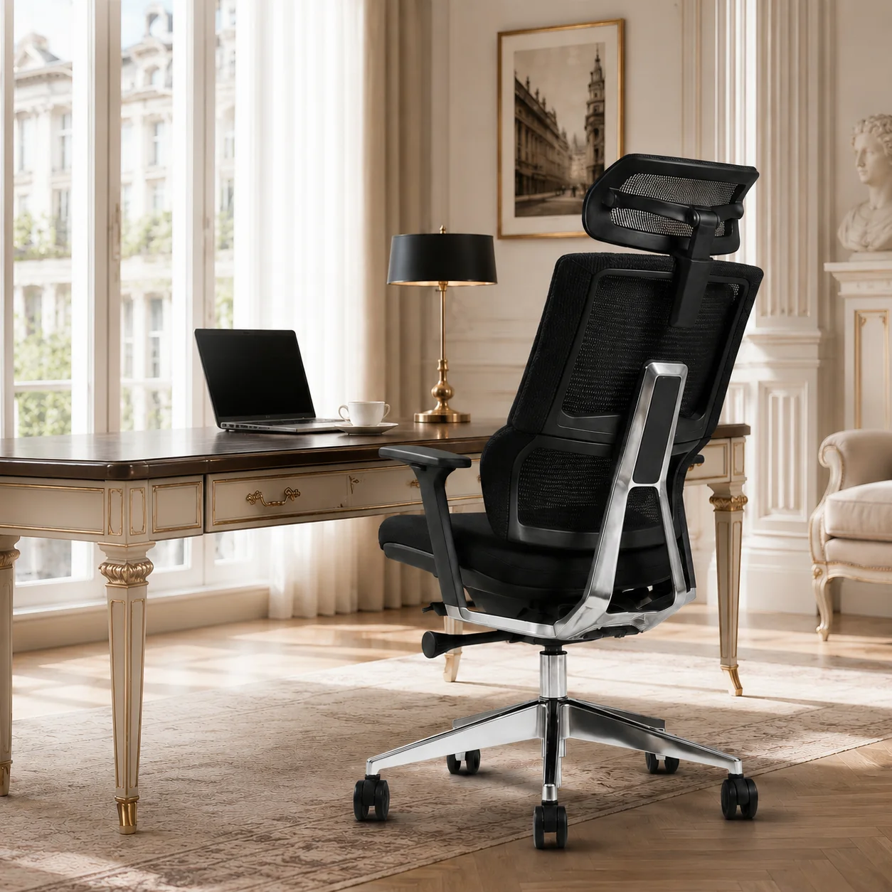 Office Chairs For Staff, Ergonomic,X6 Premium Ergonomic Desk Office Chairs With Forward Tilt Seat Adjustable Backrest Quick Tens