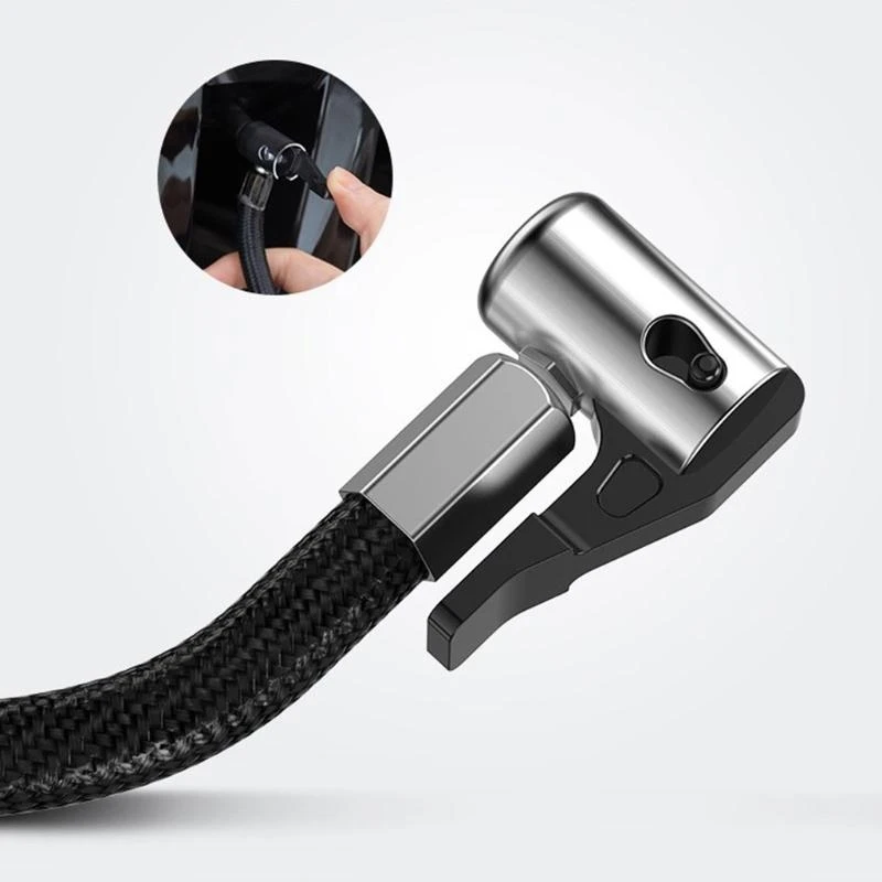 مضخة هواء محمولة بشاشة ديجيتال، مضخة هواء مثبتة على السيارة، استخدام الطوارئ في الهواء الطلق، مضخة هواء أوتوماتيكية، منفاخ إطارات منزلي للسيارة