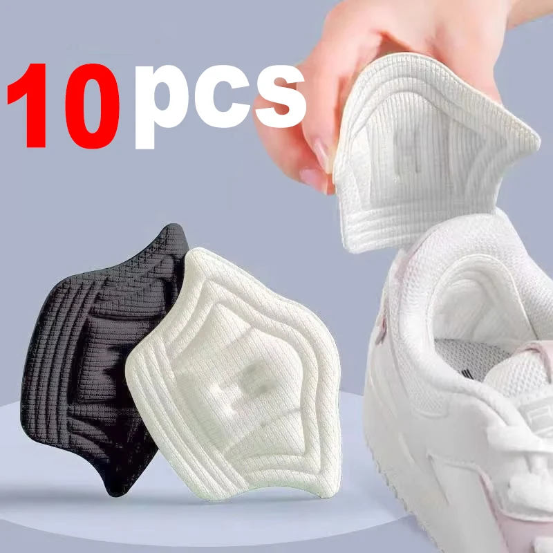 Self-Adhesive Heel Protectors Shoe Inserts for Sneakers Sports Shoes Size Reducer Cushion Pain Relief Antiwear Red Foot Pad