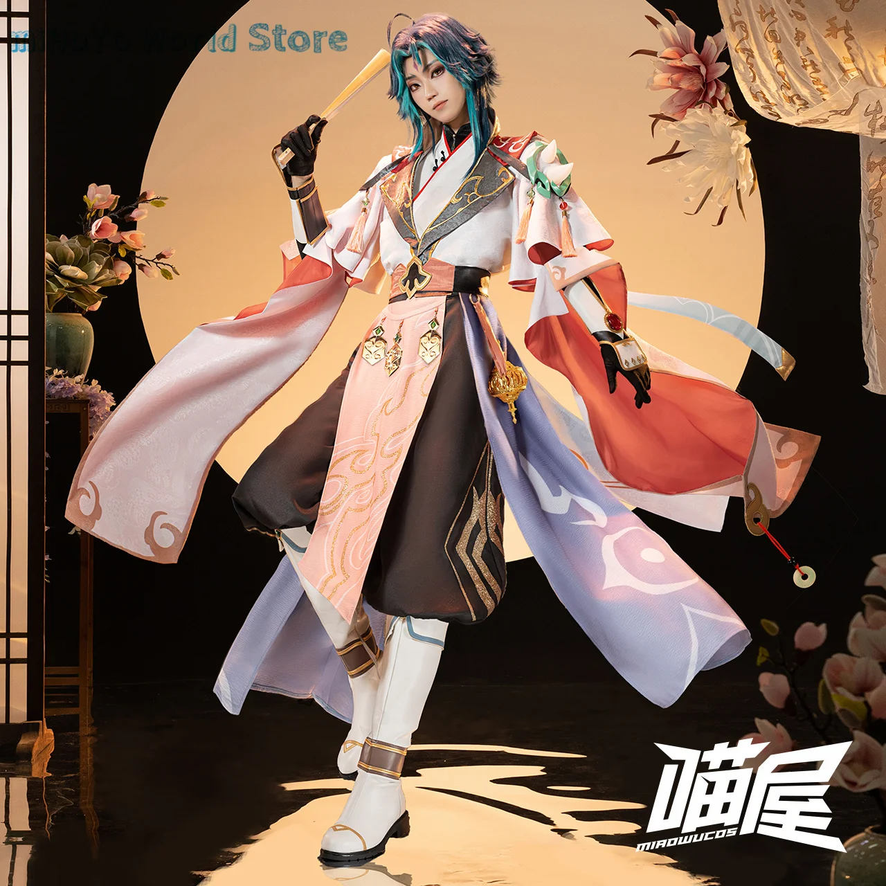 Meow House Genshin Impact Xiao Cosplay Doujin Xiao Suit Fashion Clothing Xiao Ancient Costume Anime Comic Con Halloween Party