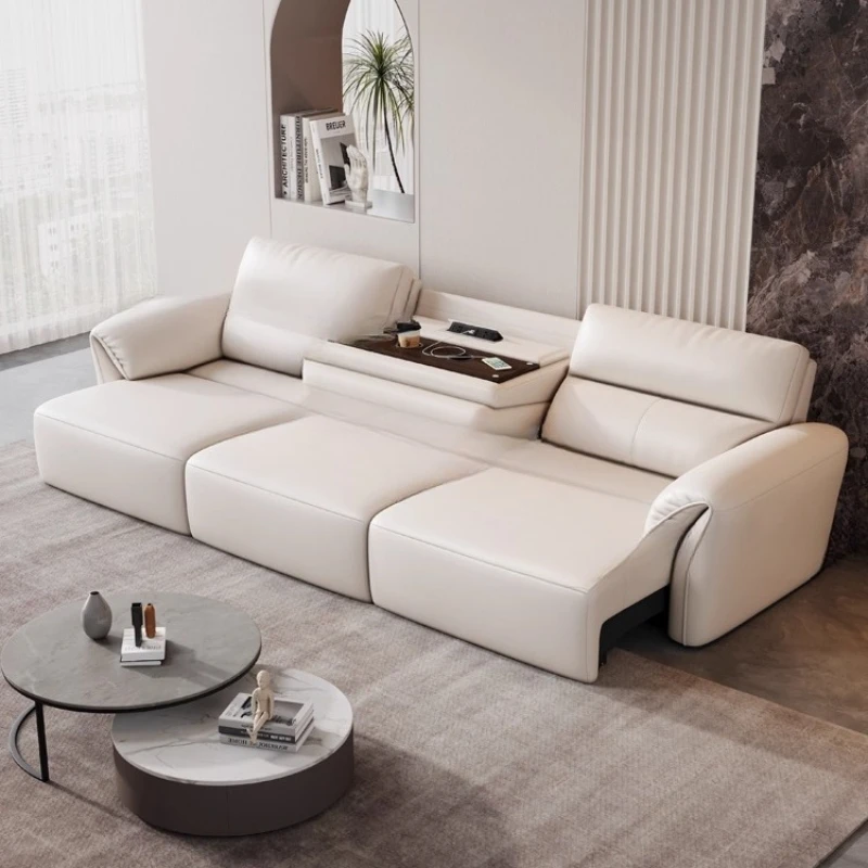 أريكة سرير كهربائية بدون جدار، مسرح منزلي ذكي قابل للسحب متعدد الوظائف ثنائي الغرض