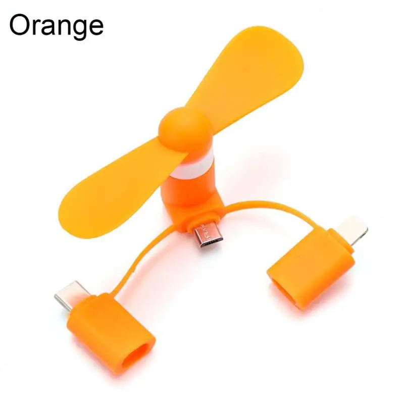 مروحة صغيرة USB مشعاع صغير لأجهزة Android ، HTC ، IPad ، هاتف محمول محمول ، مروحة سفر صغيرة ، 3 في 1 نوع C
