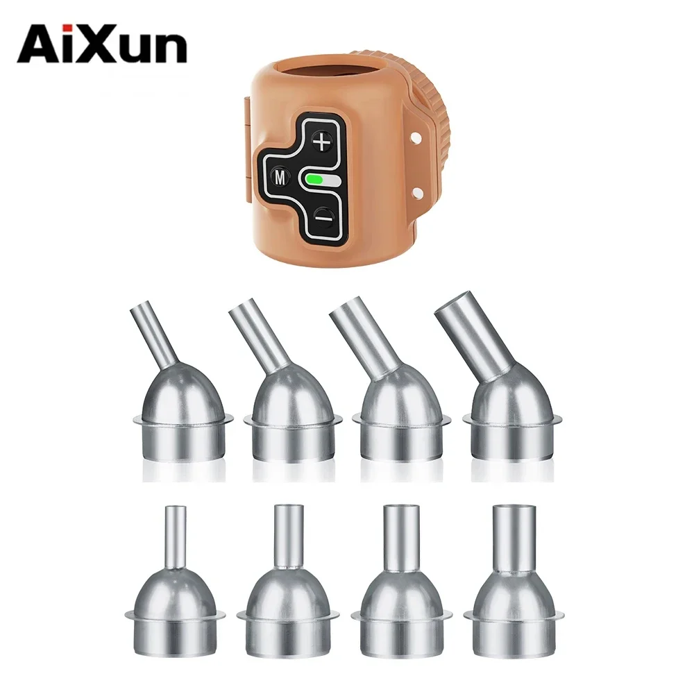 AIXUN H310D H312 Hot Air Gun Station 45° Oblique Spout Nozzle Air Gun Head and Bluetooth Control Handle Ring for USE Accessories